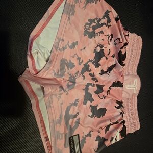 Women's Pink Camo Athletic Shorts
